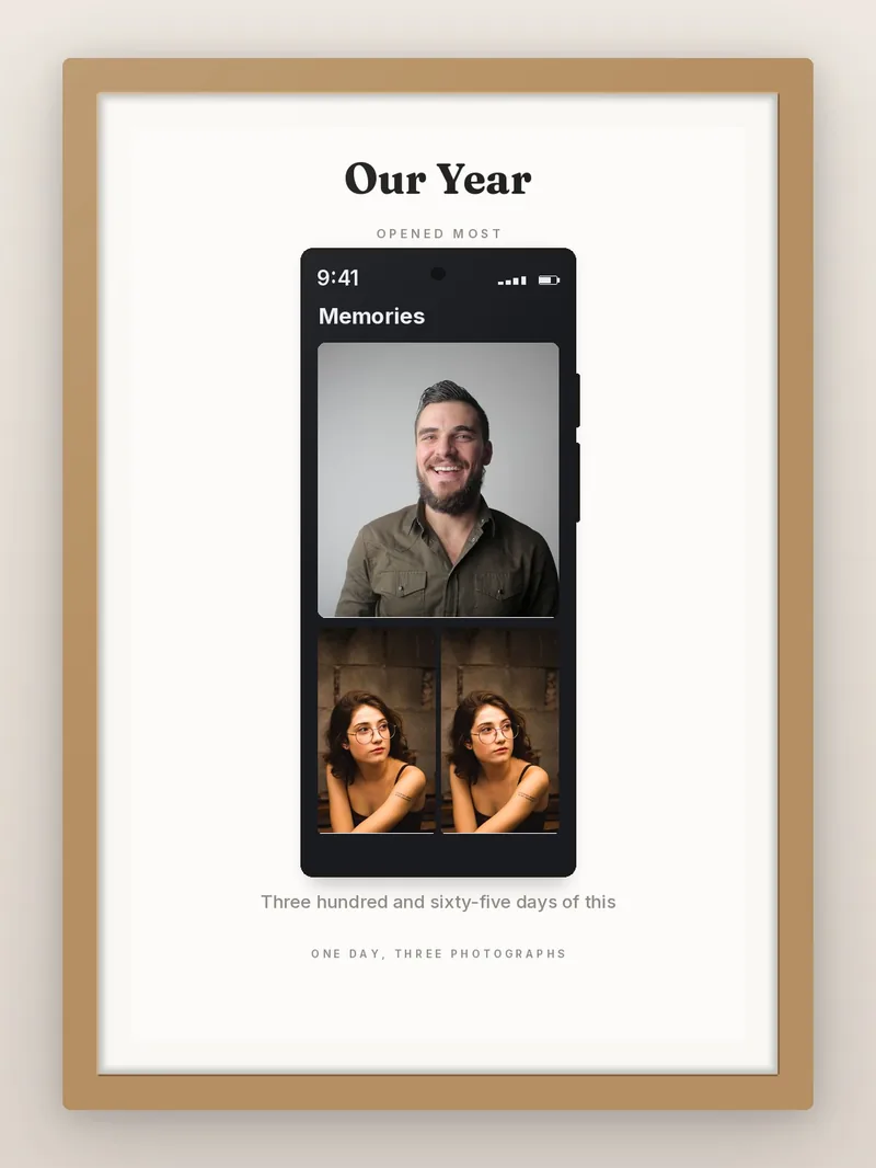 Gallery Memories — personalised photo frame