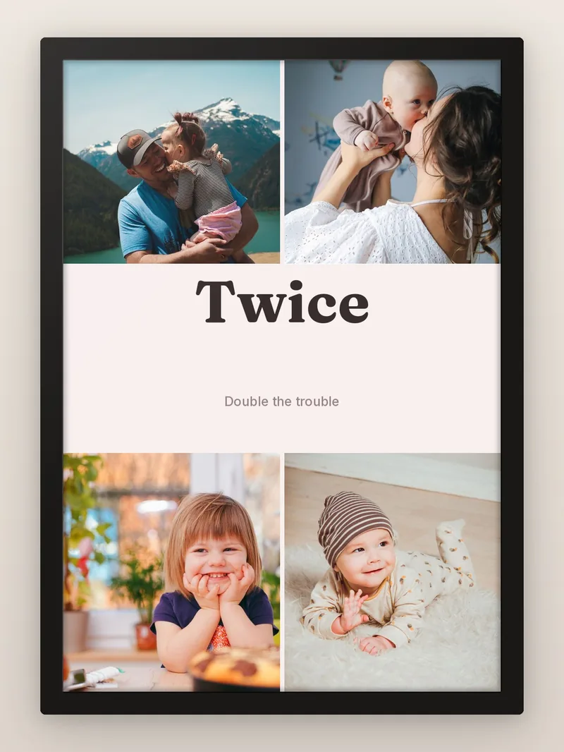 Twice, in 4 — personalised photo frame