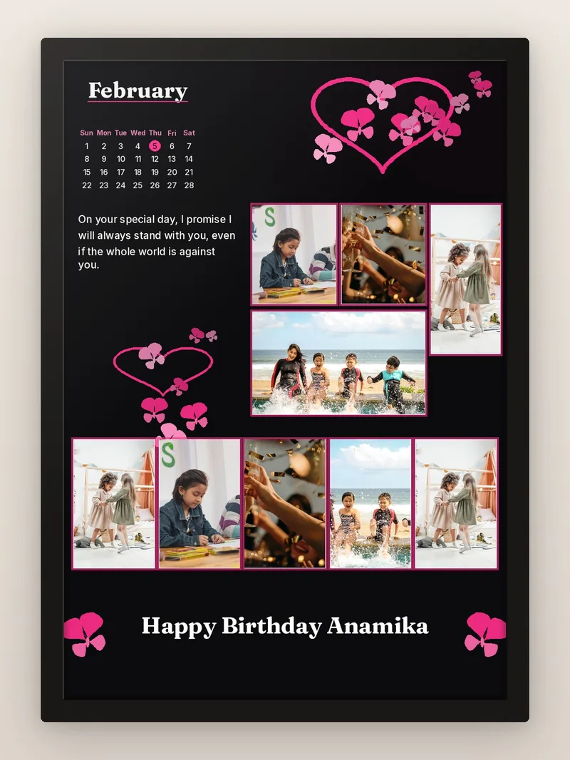 Butterfly Birthday — personalised photo frame