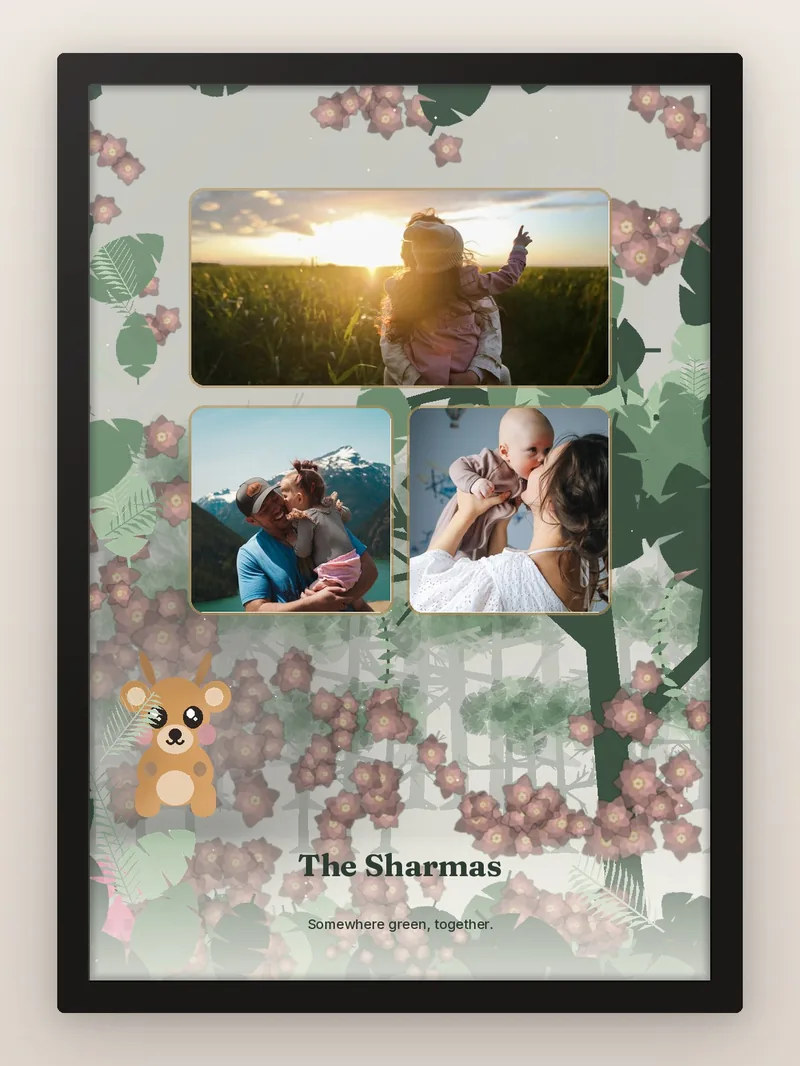 Floral Forest — personalised photo frame