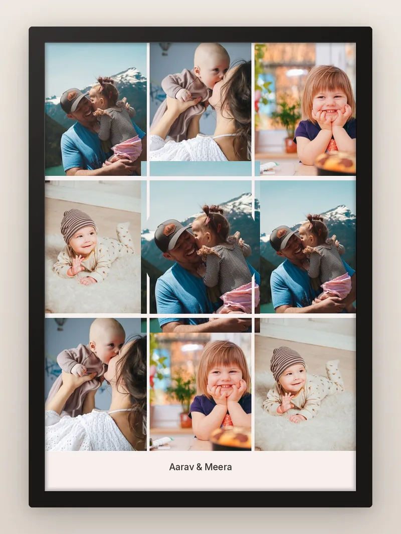 Circle on 9 — personalised photo frame