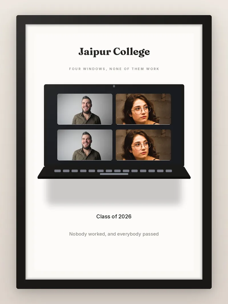College Desktop — personalised photo frame