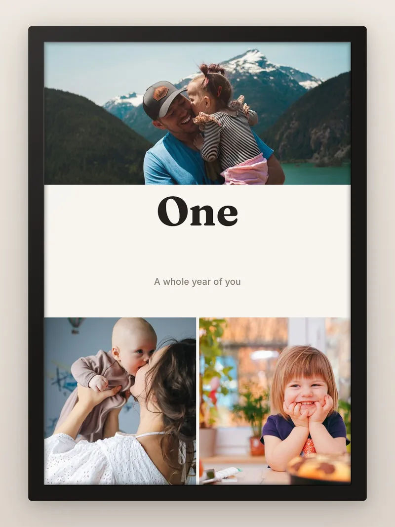 One, in 3 — personalised photo frame