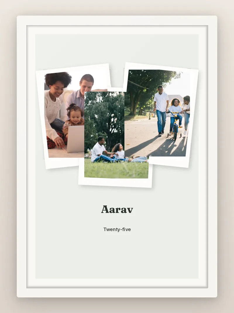 Snapshot Trio — personalised photo frame