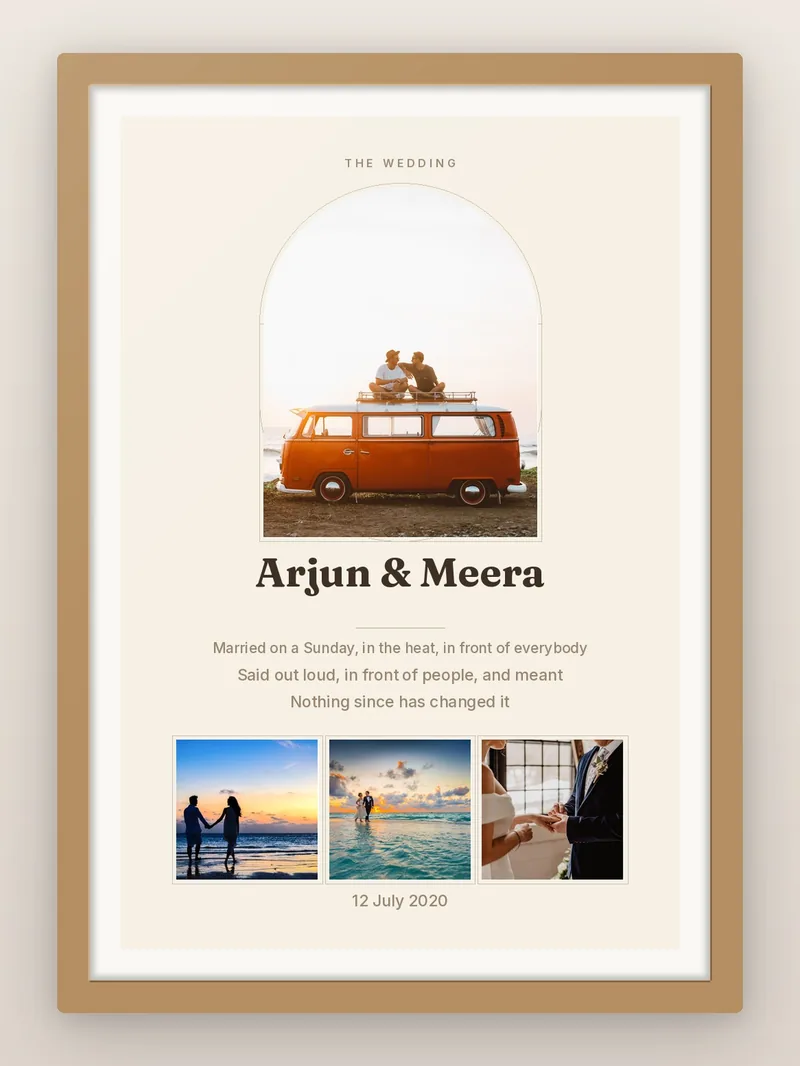 Wedding Arch — personalised photo frame