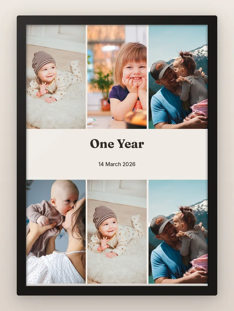 Save The Date 6, Words Between — First Year — personalised photo frame