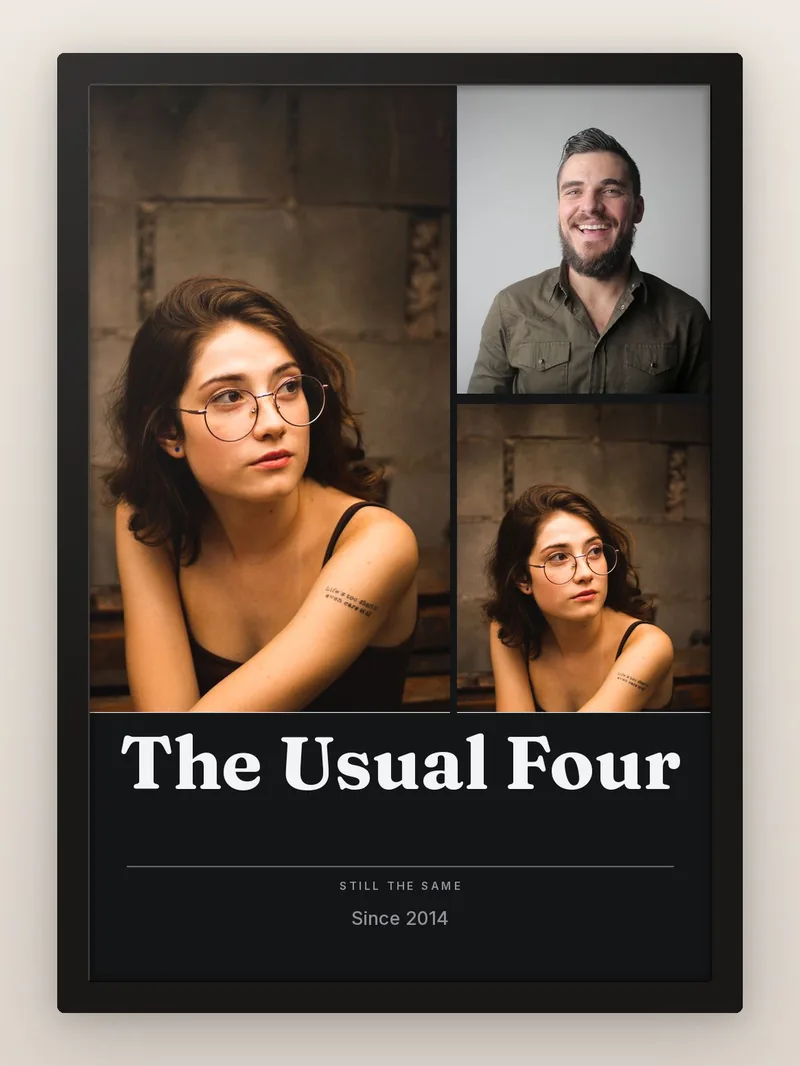 Friendship Editorial — personalised photo frame