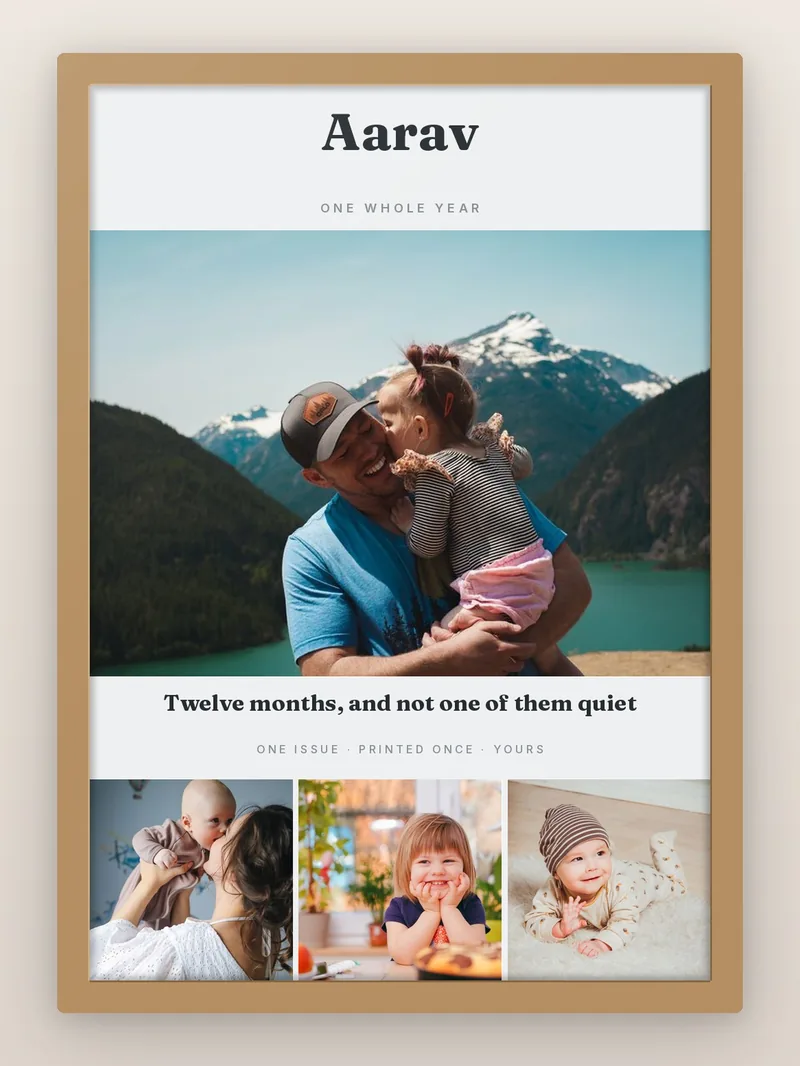 The First Year Issue — personalised photo frame