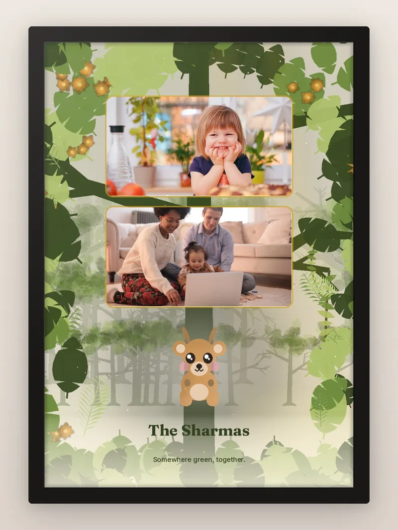 Forest Deer — personalised photo frame