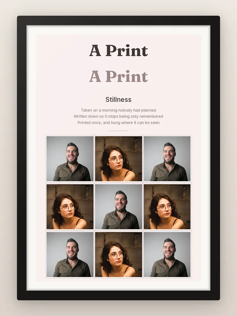Gallery, Twice Over — personalised photo frame