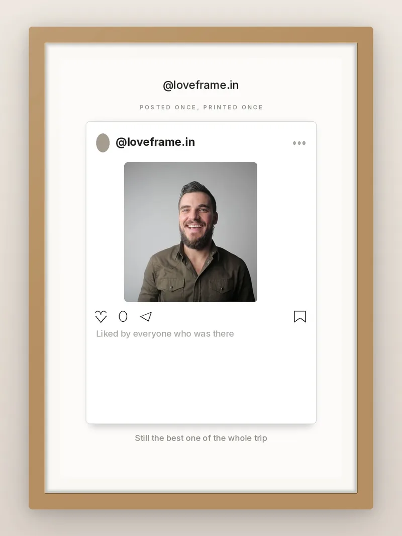 Posted — personalised photo frame