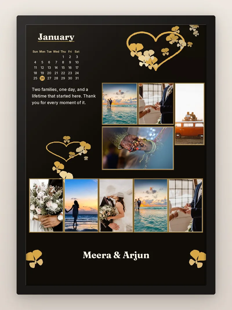 Midnight Vows — personalised photo frame