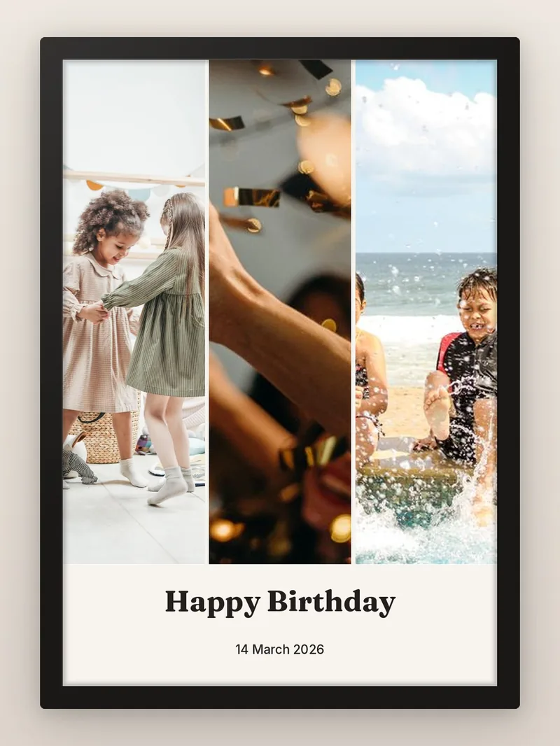Save The Date 3, Words Last — Birthday — personalised photo frame