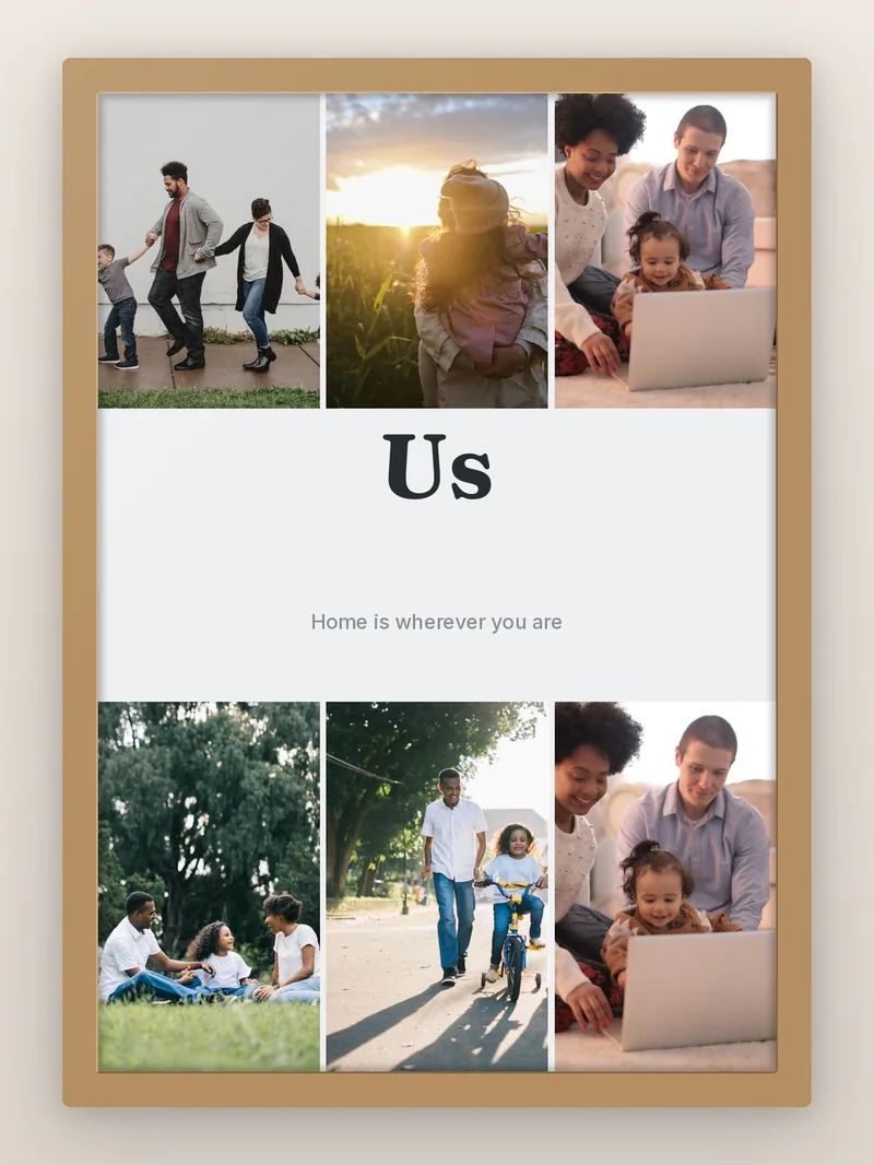 Us, in 6 — personalised photo frame