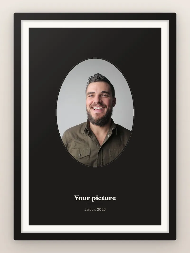 Oval Print — Custom — personalised photo frame
