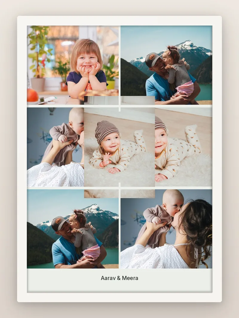 Circle on 6 — personalised photo frame
