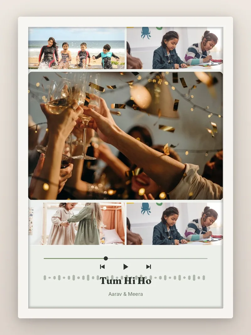 Our Song 4, Stacked — personalised photo frame