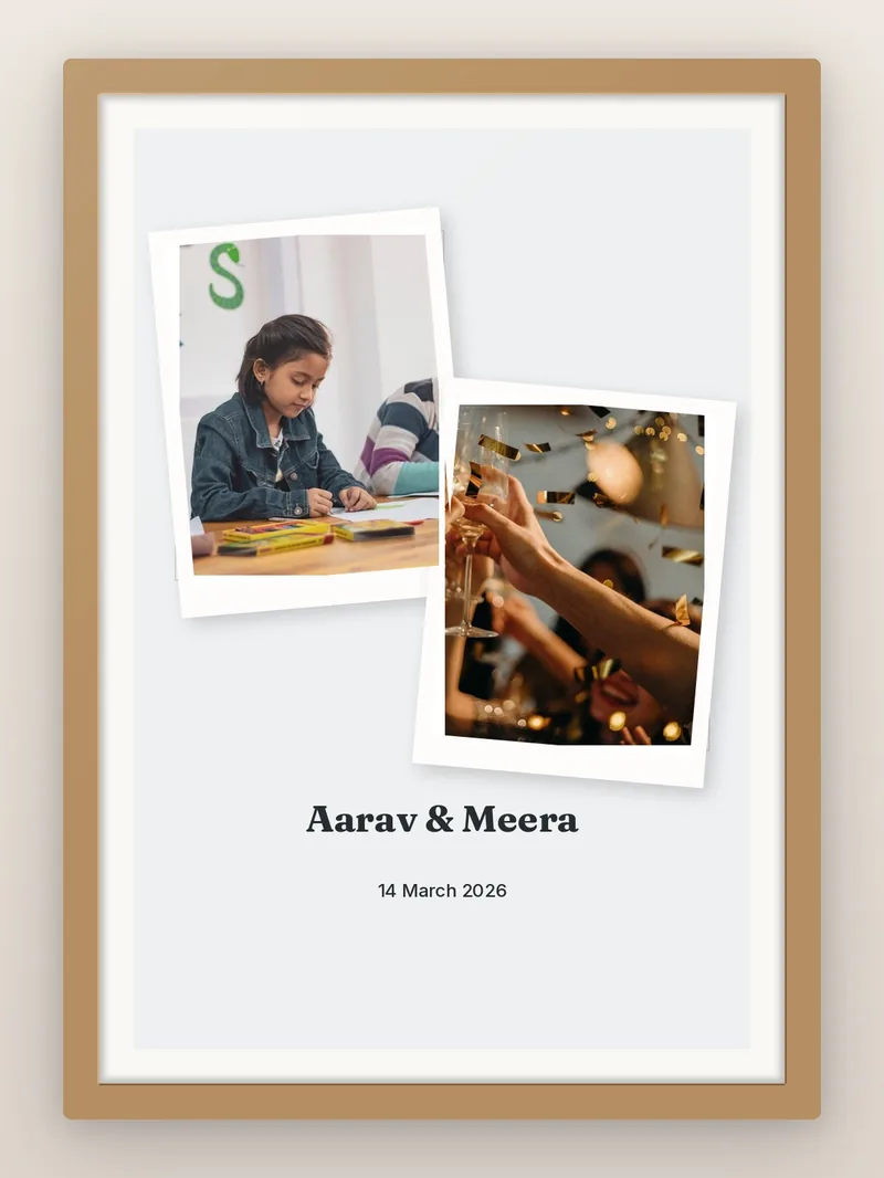 Polaroid Duo — personalised photo frame