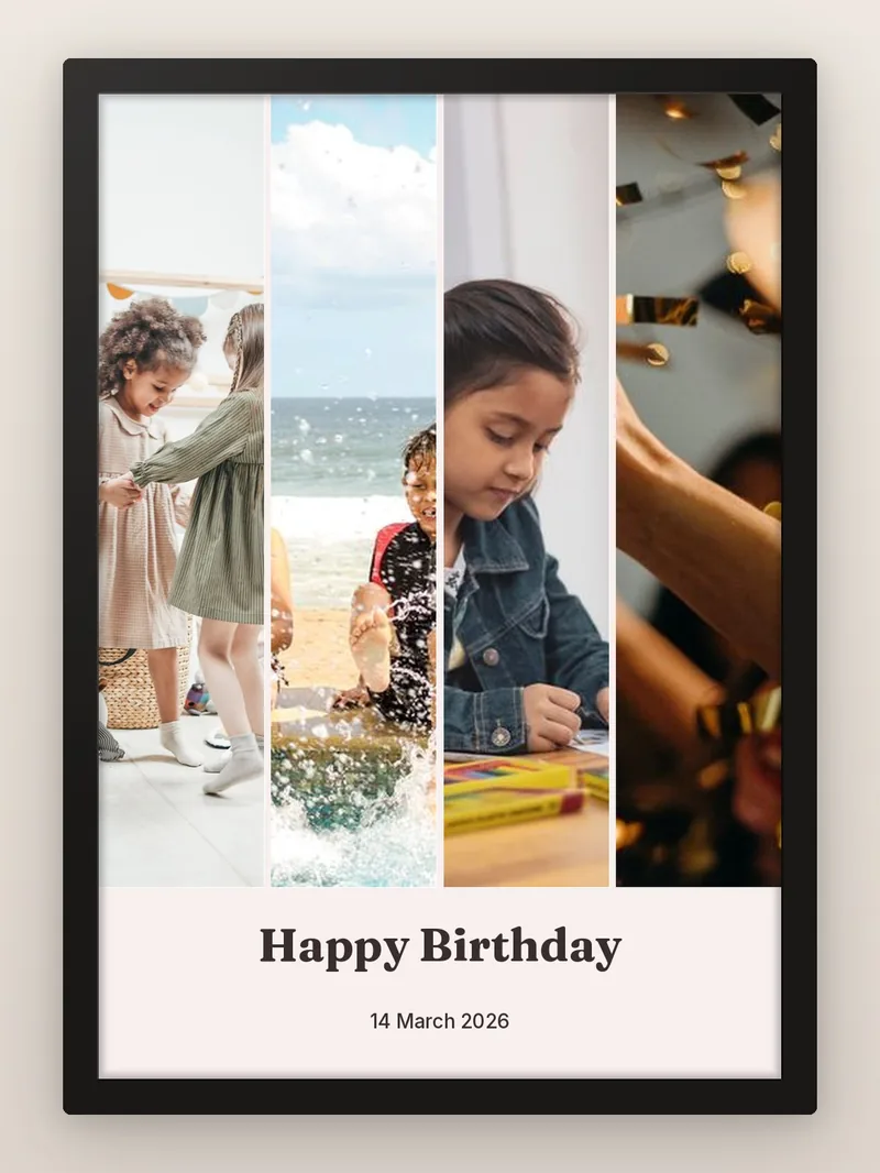 Save The Date 4, Words Last — Birthday — personalised photo frame