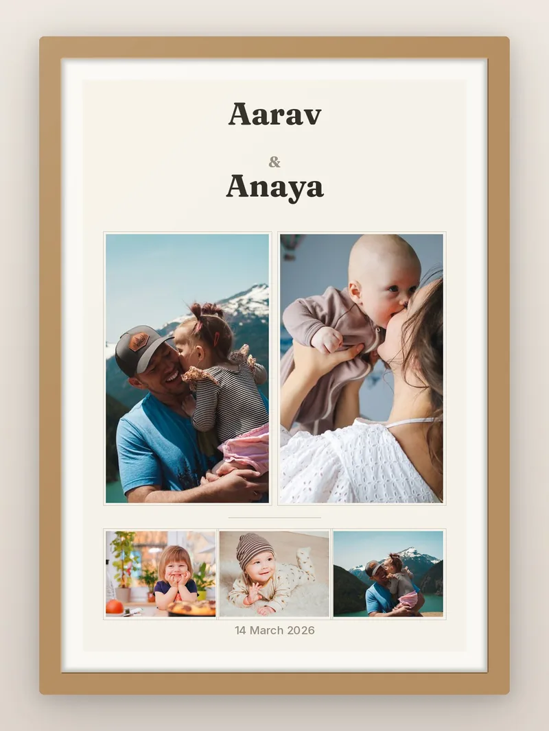 Twins, Named — personalised photo frame