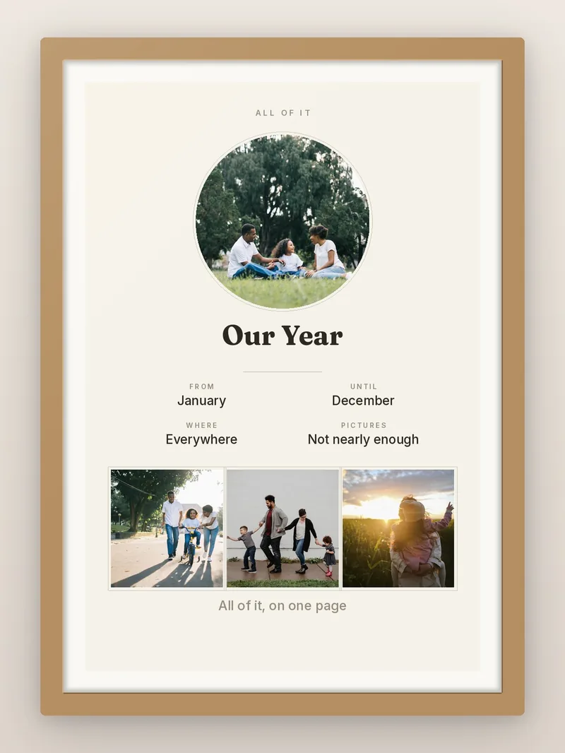 Collage Record Card — personalised photo frame