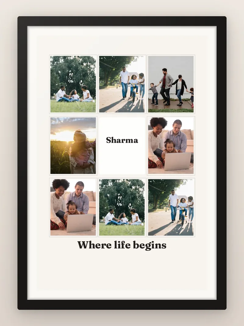Family Plaque — personalised photo frame