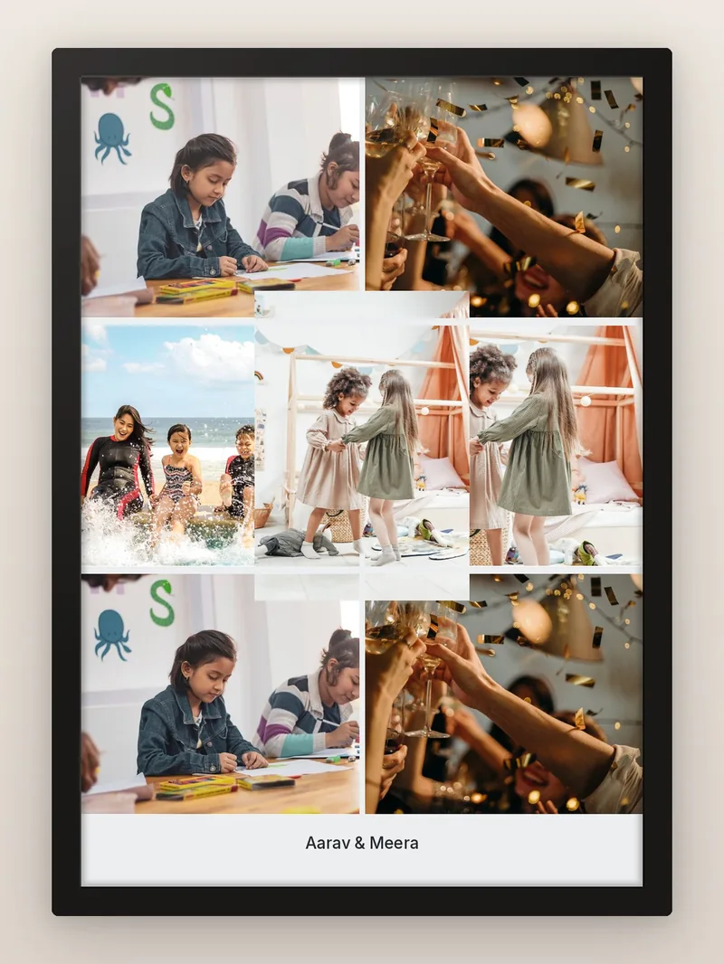 Circle on 6 — personalised photo frame
