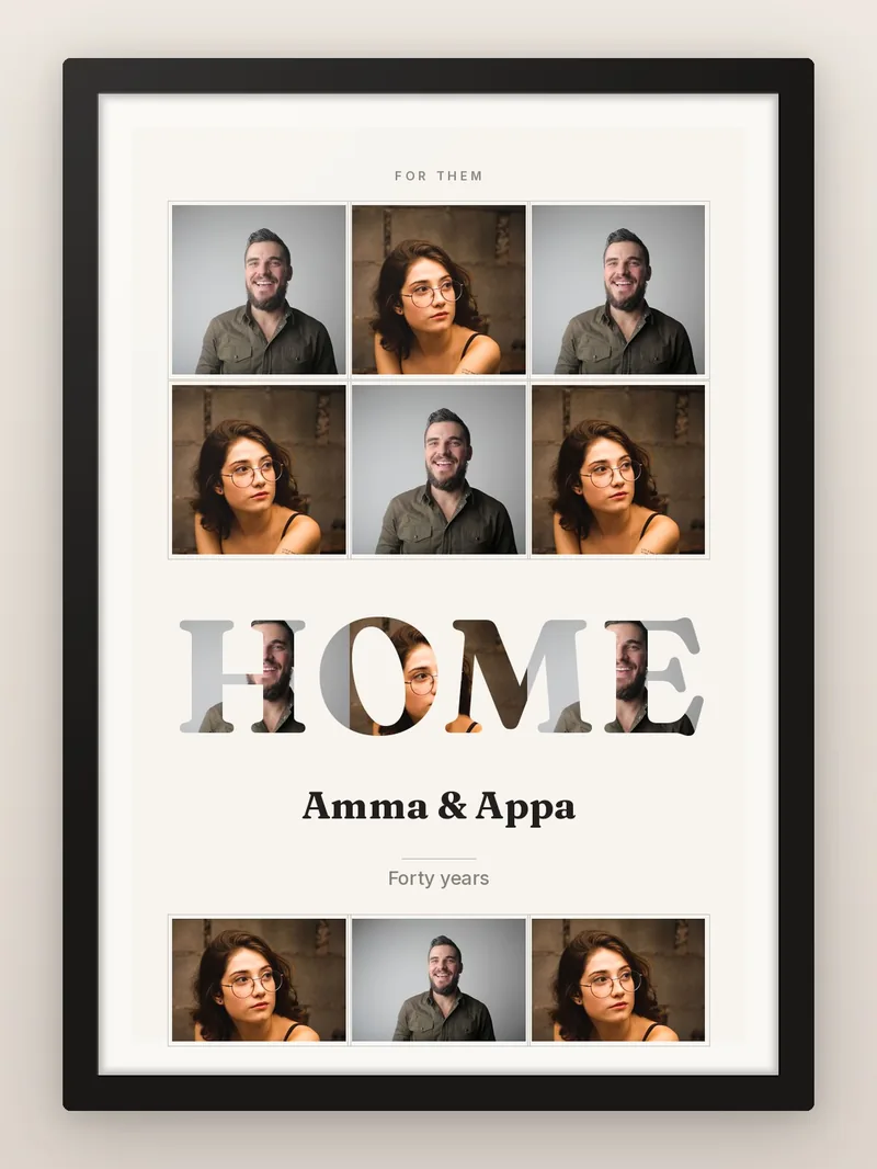 Parents in One Word — personalised photo frame
