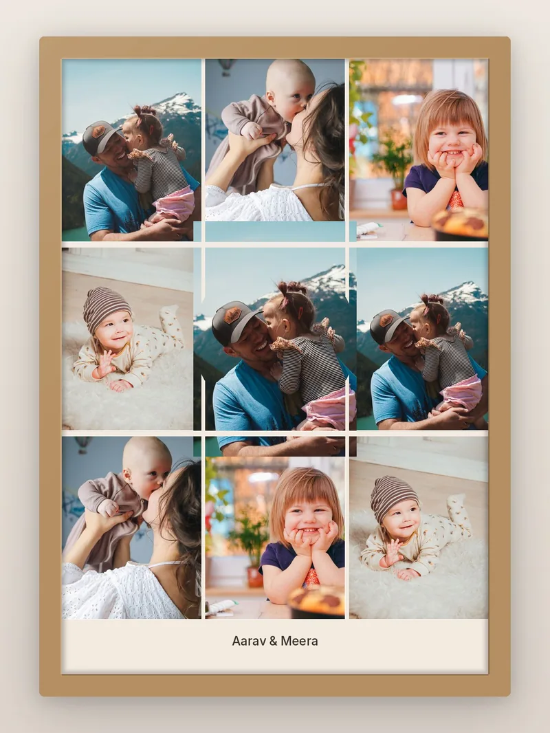 Circle on 9 — personalised photo frame