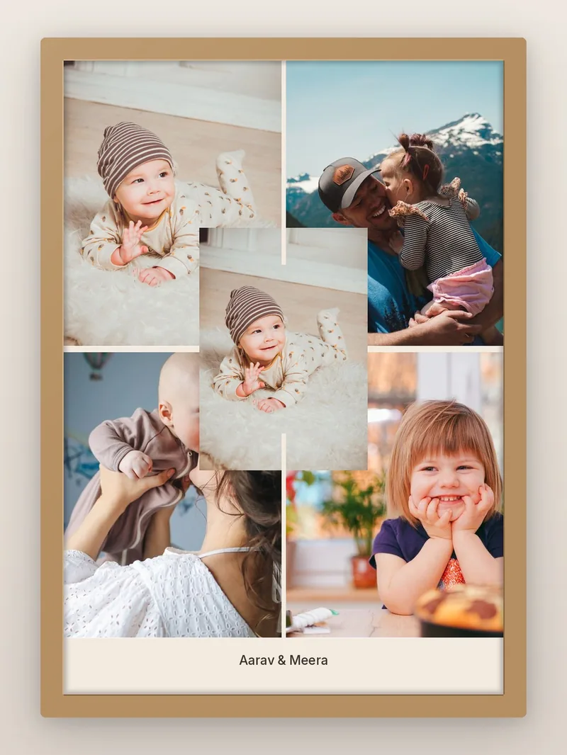 Circle on 4 — personalised photo frame