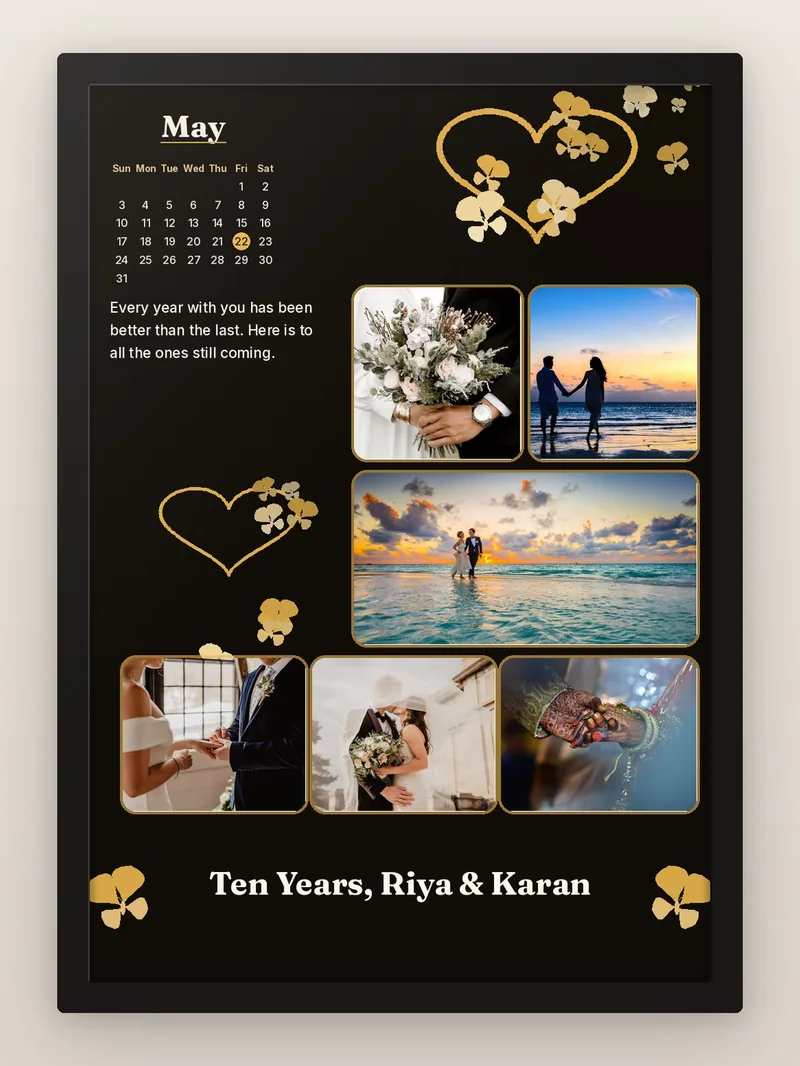 Gold Anniversary Night — personalised photo frame