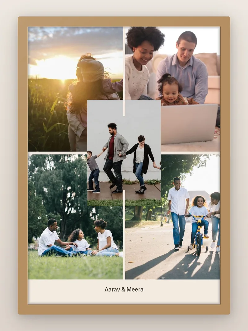 Circle on 4 — personalised photo frame