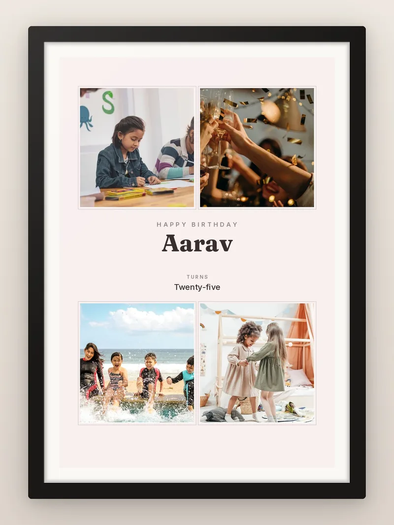 Birthday Headline — personalised photo frame