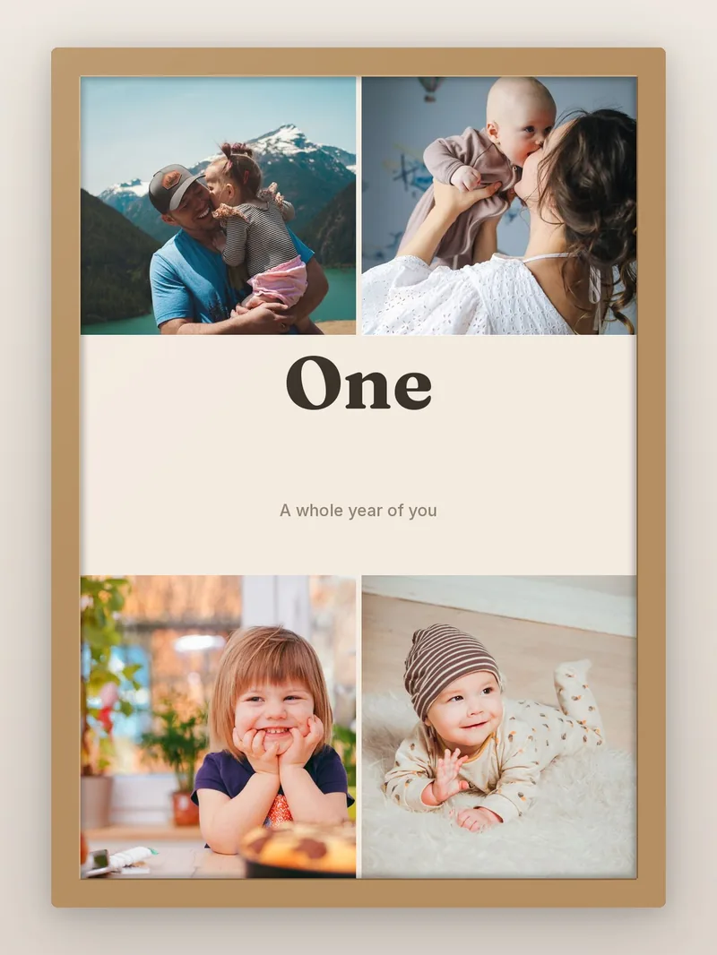 One, in 4 — personalised photo frame