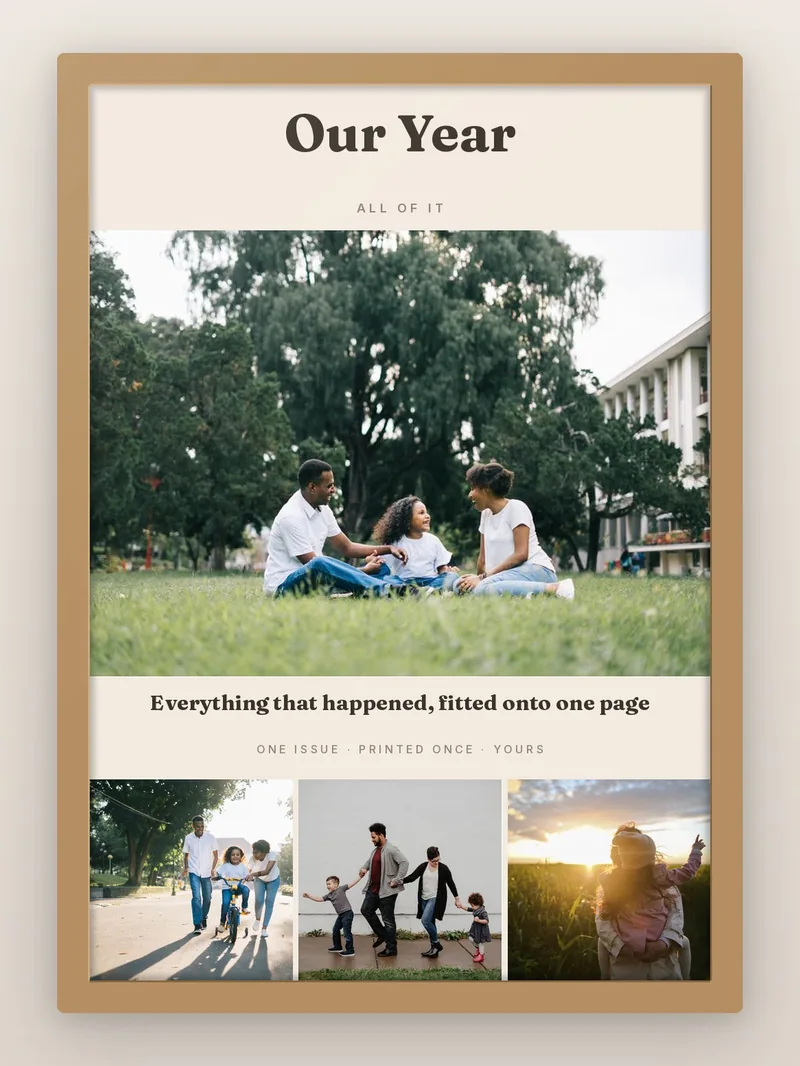 The Collage Issue — personalised photo frame