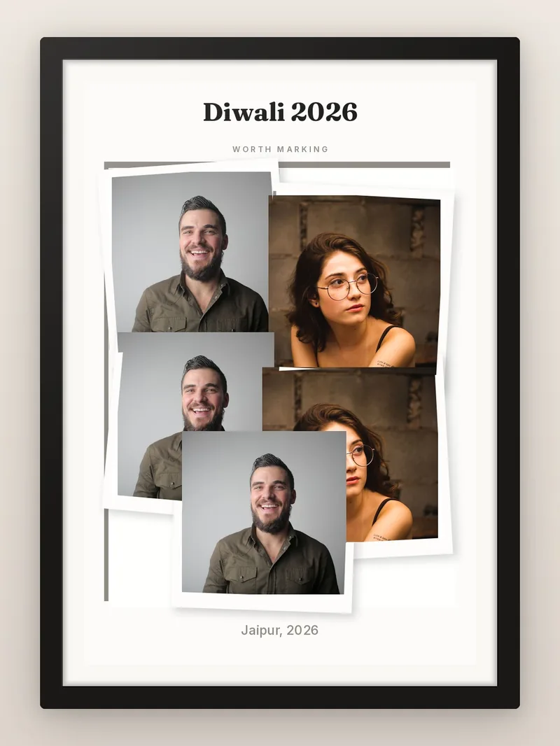 Celebration Paper Cut — personalised photo frame