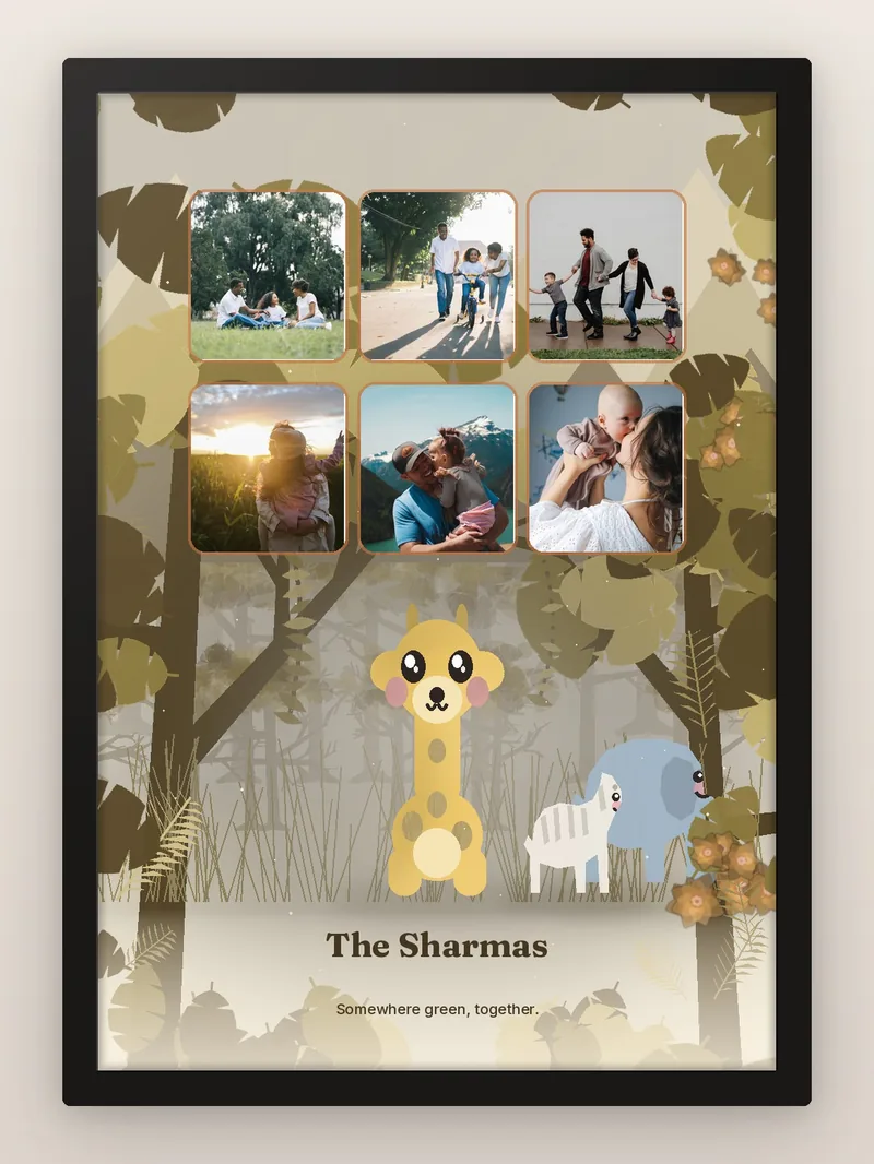 Wild Safari — personalised photo frame