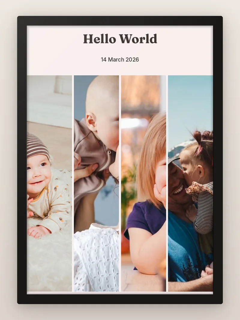 Save The Date 4, Words First — Newborn — personalised photo frame