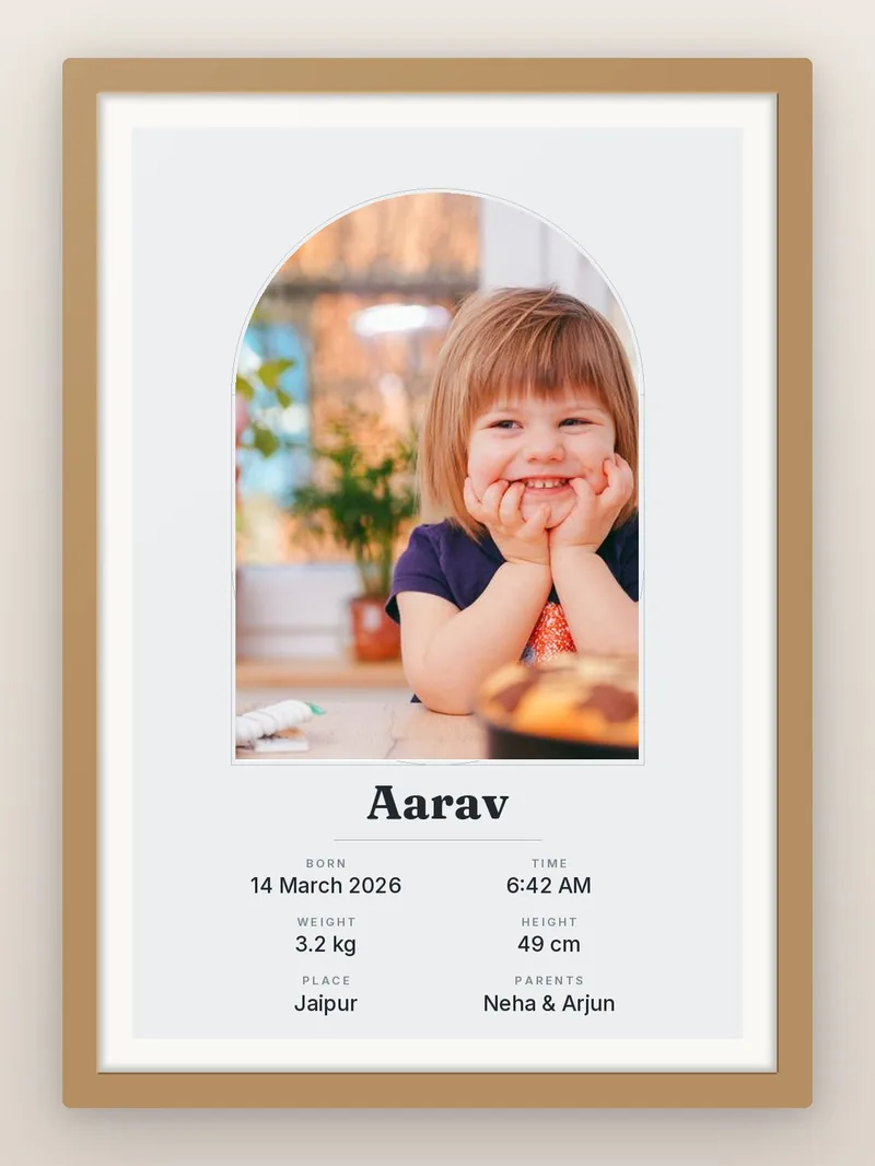 Hero Arch — personalised photo frame