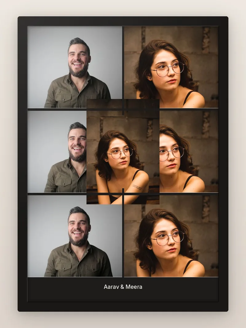 Circle on 6 — personalised photo frame
