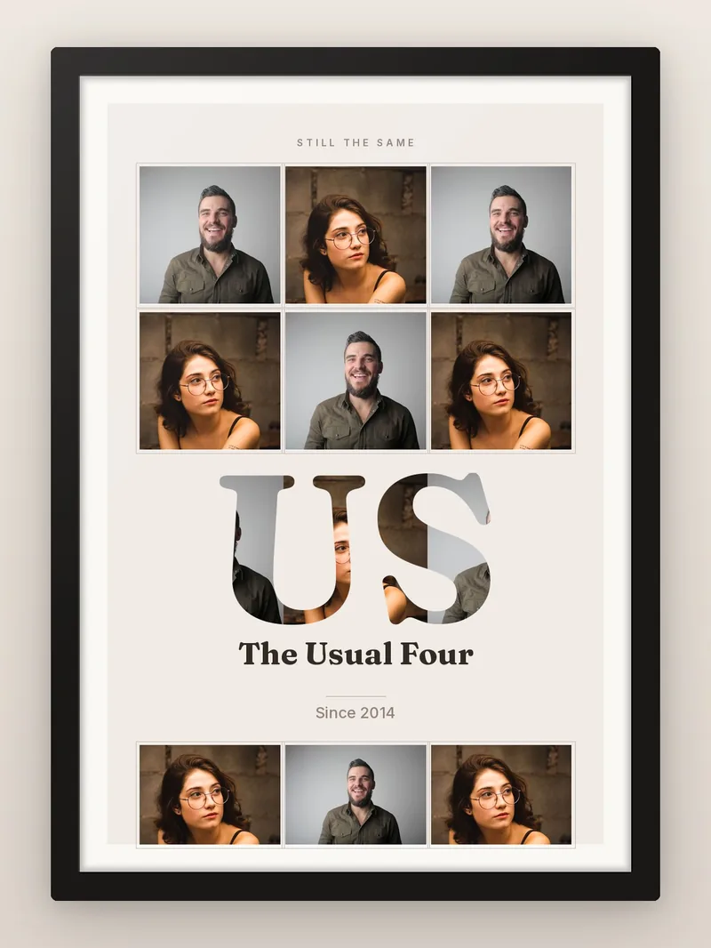 Friendship in One Word — personalised photo frame