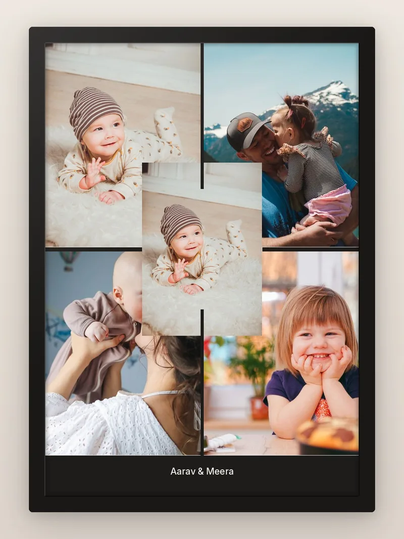 Circle on 4 — personalised photo frame