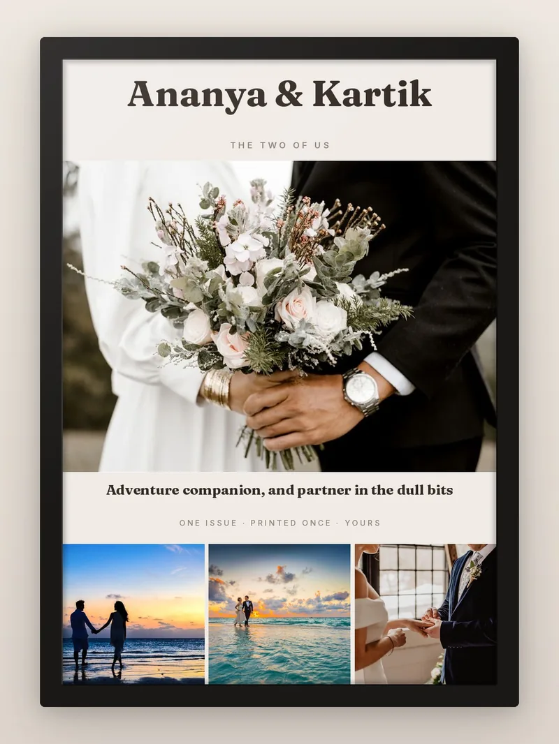 The Love Issue — personalised photo frame