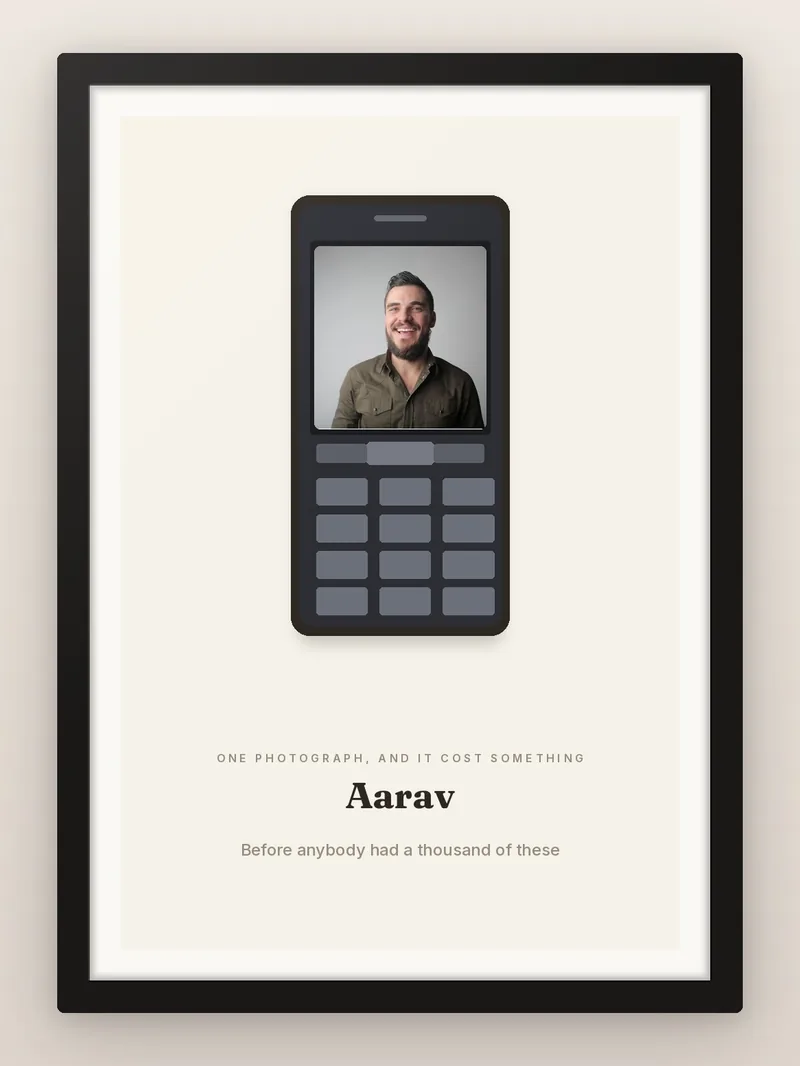 Keypad Phone — personalised photo frame