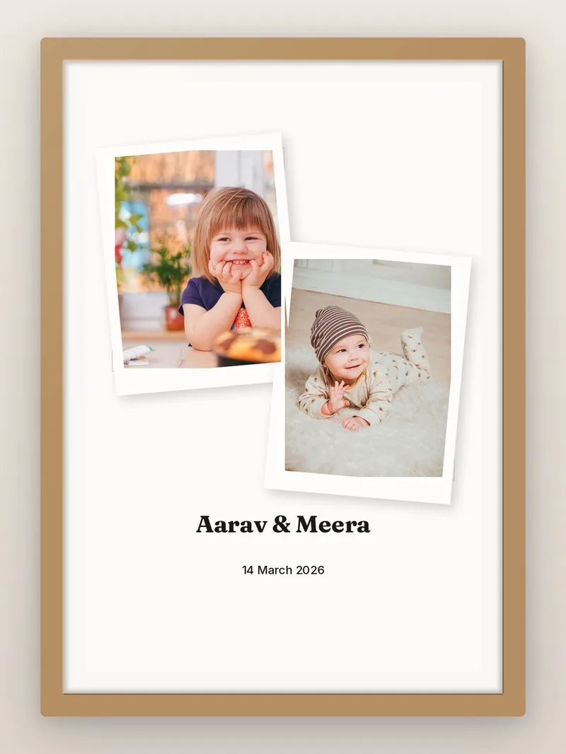 Polaroid Duo — personalised photo frame