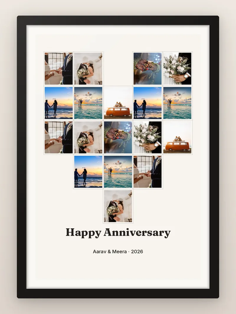 Heart of 18 — Anniversary — personalised photo frame