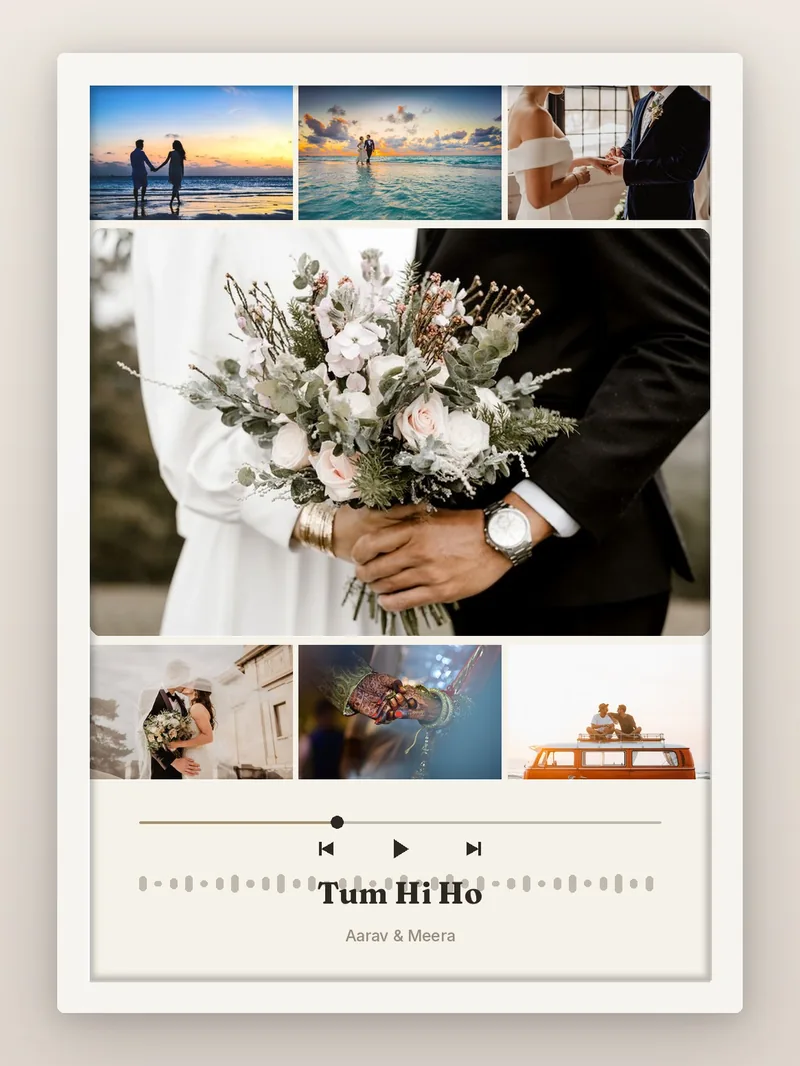 Our Song 6, Stacked — personalised photo frame