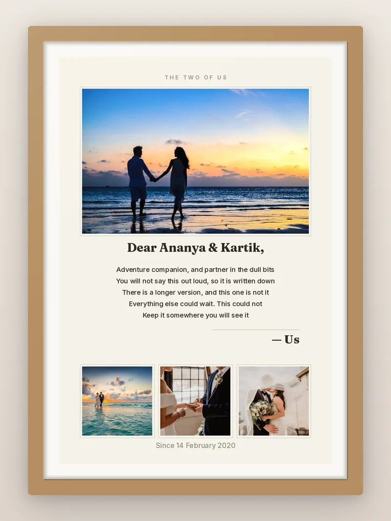 A Letter — Love — personalised photo frame