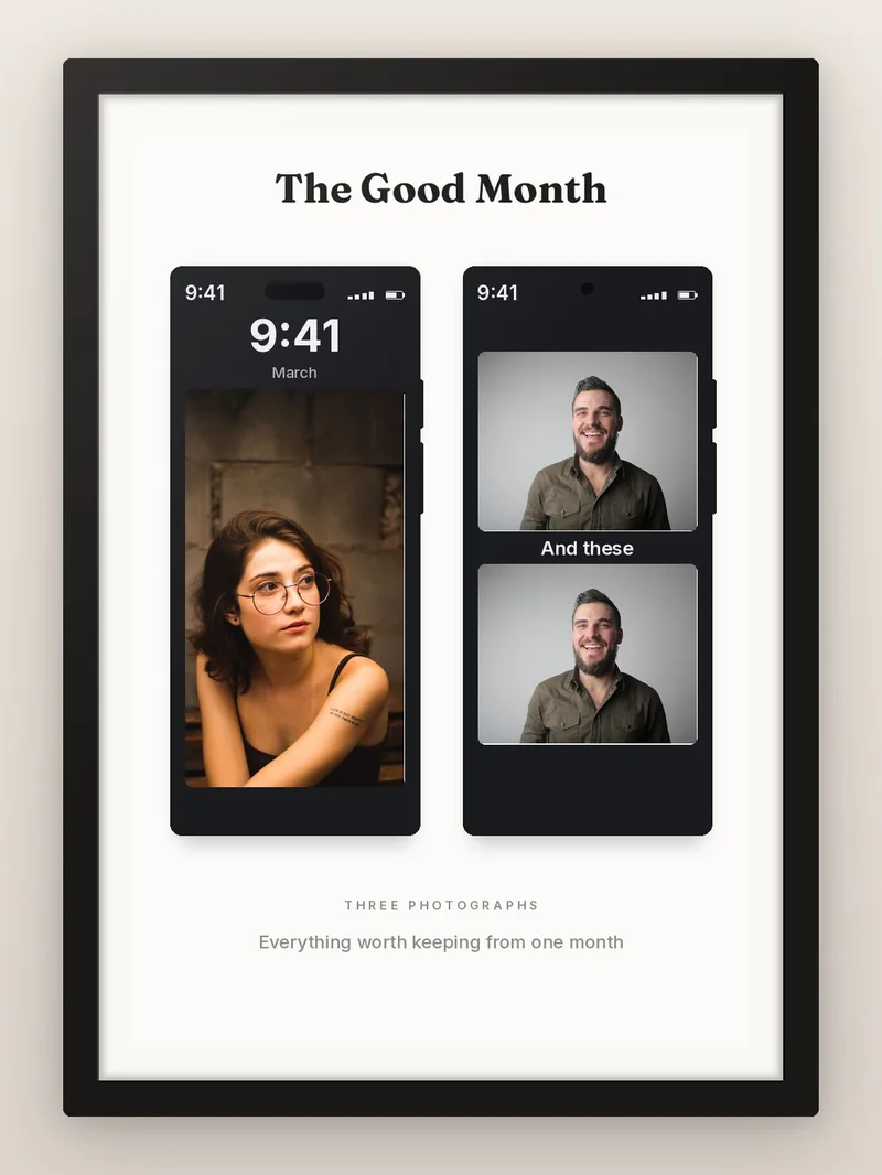 Three, Across Two Screens — personalised photo frame